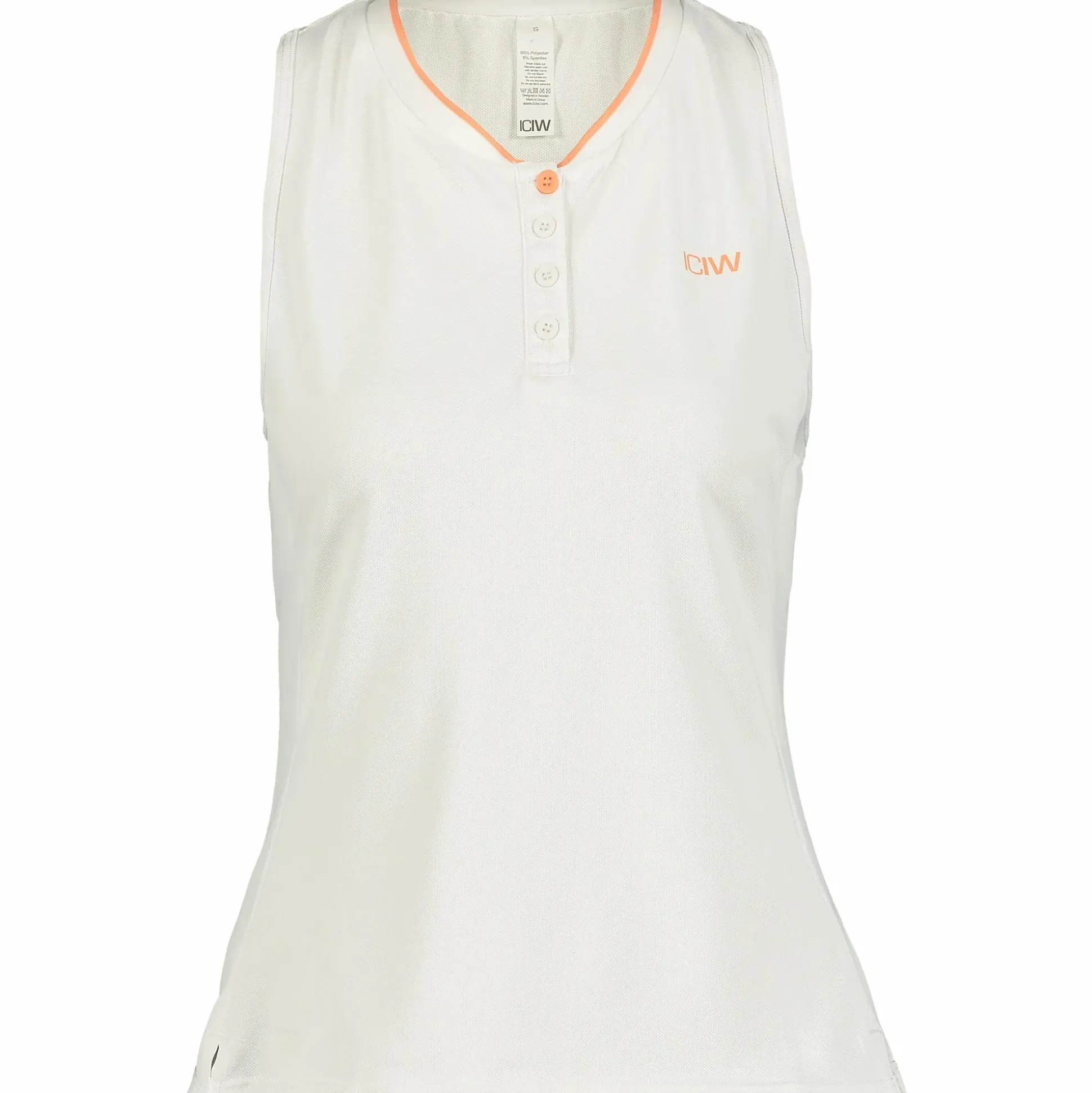 training pique tank top white/coral