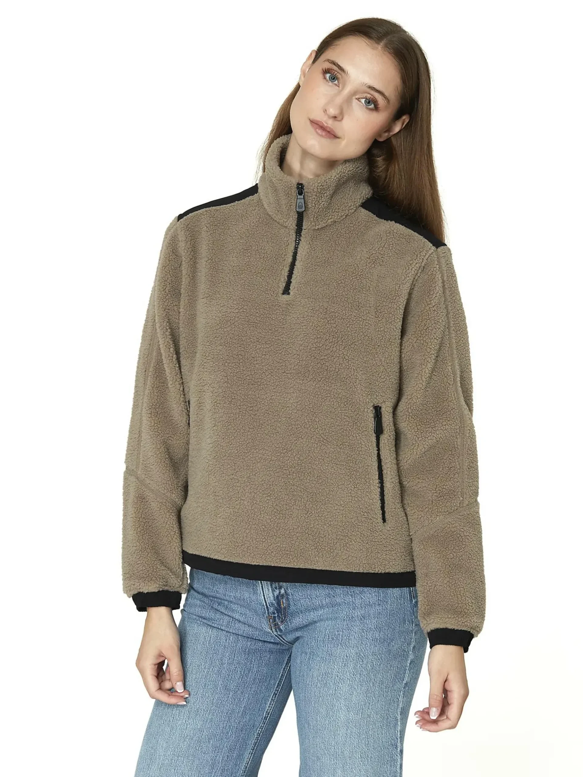 w gale pile half zip